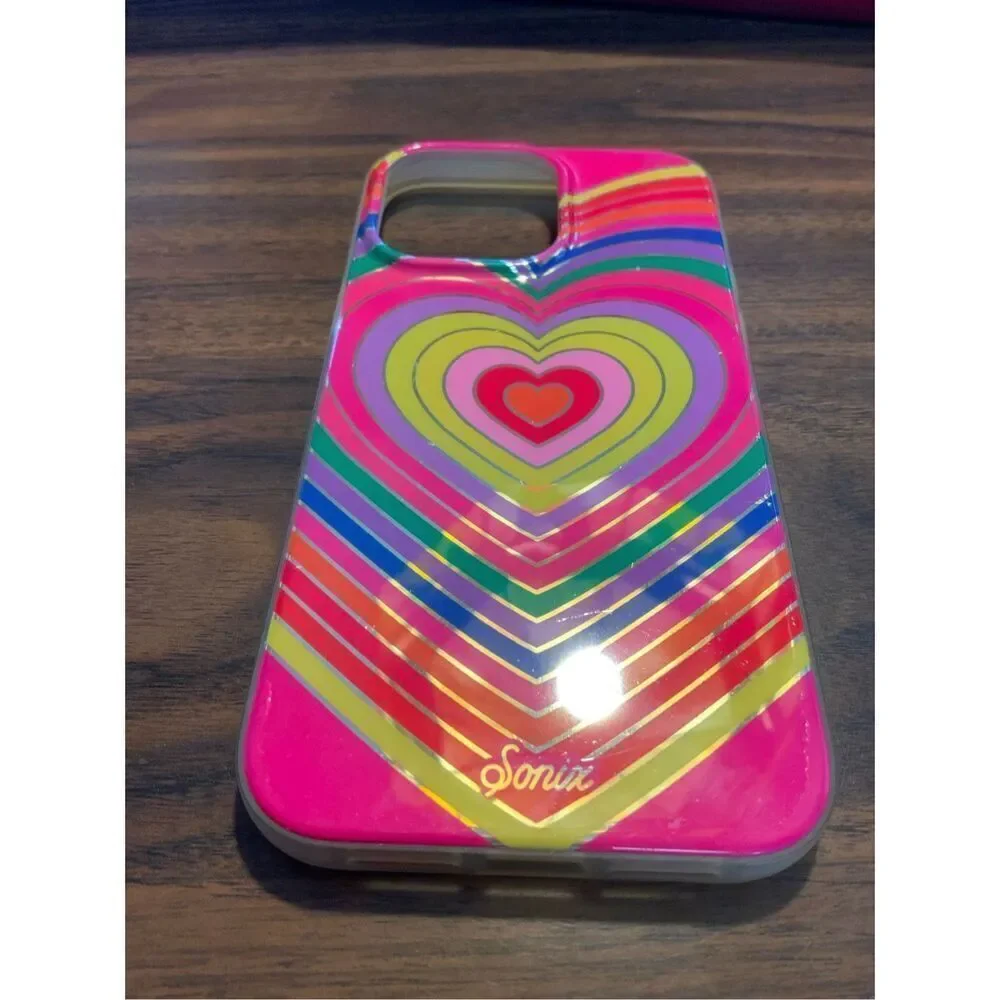 iPhone 14 Pro Max Sonix Colorful Heart Rainbow Case with MagSafe